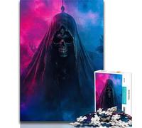 Puzzles pour Adultes Squelette maléfique 1000 pièces, Aidez Le Cerveau à exercer des Jouets addictifs pour cultiver la Patience, Jeu de défi Unique (50x75cm)