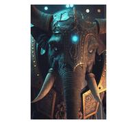 Puzzles pour Adultes Steampunk Elephant Armor Puzzle pour Adultes - Jouets Anti-Stress - Une Œuvre d'art Stimulante À Réaliser 75x50cm/1000pcs