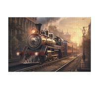 Puzzles pour Adultes Steampunk Railroad Train Puzzle pour Adultes, Jouet, Décoration Murale, Cadeau d'anniversaire Amusant Et Humoristique, Cadeaux, 1000pcs(75x50cm)