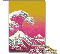 Puzzles pour Adultes Style Japonais, Vagues, 2000 pièces, Jeu éducatif, défi, Cadeau d'anniversaire, décoration Murale (70x100cm)