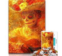 Puzzles pour Adultes, Style Mexicain, 1 000 pièces, Motif tête de Mort, idéal pour Un Anniversaire ou Une fête en Famille Défi Haute difficulté (50x75cm)