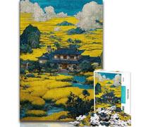 Puzzles pour Adultes Style Temple Ciel étoilé 1000 pièces Puzzles pour Adultes Cadeaux Jeu Stimulant et Jeu en Famille Cadeaux du Père Noël Secret (26x38cm)