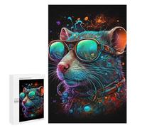 Puzzles pour Adultes Stylish Pet Sunglasses for Cats Puzzle pour Adultes, Jeu De Réflexion, Une Œuvre d'art, Activités Amusantes À La Maison, 1000 PCS