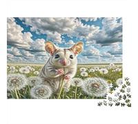 Puzzles pour Adultes Sugar Glider, Souris dans Un Champ de Pissenlits Jeux Éducatifs pour Toute la Famille Femmes 70x50cm/1000pcs