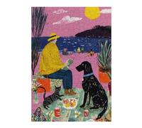 Puzzles pour Adultes Summer Picnic with Pets Puzzles pour Adultes Jeu Manuel Une Œuvre d'art Cadeaux Uniques pour Un Anniversaire Et Noël