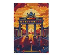 Puzzles pour Adultes Sunset at The Berlin Gate Puzzle pour Adultes - Jeu Manuel - Améliore La Mémoire - Cadeaux d'anniversaire Et Cadeaux Uniques 38x26cm/1000pcs