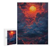 Puzzles pour Adultes Sunset Clouds Wallpaper Puzzle pour Adolescents Améliore La Mémoire Difficile Et Stimulant Idéal comme Cadeau 500 PCS