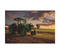 Puzzles pour Adultes Sunset Farm Scene with Tractor Puzzles pour Adultes Jeu Manuel Cadeau d'anniversaire Cadeau d'anniversaire, Cadeaux, 75x50cm/1000pcs
