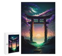 Puzzles pour Adultes Sunset Torii Gate Puzzle pour Adultes - Décoration Murale - Idéal comme Cadeau 1000 PCS