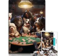 Puzzles pour Adultes sur Le thème des fêtes Canines 1 000 pièces, Jeu éducatif Amusant et Humoristique pour Anniversaire 50x75cm