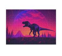 Puzzles pour Adultes Synthwave Retro TRex Puzzle pour Adultes, Jouet, Décoration Murale, pour Les Amis Et La Famille 1000pcs(38x26cm)