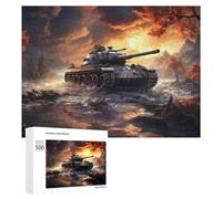 Puzzles pour Adultes Tank Tiger Panzer Puzzle pour Adultes, Jeu De Réflexion, Décoration Murale, Activités Amusantes À La Maison, 500 PCS