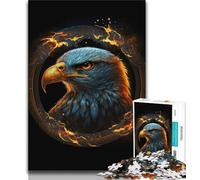 Puzzles pour Adultes Tête d'aigle de feu 1000 pièces, Jouets éducatifs et éducatifs, Jeux de Famille, Cadeaux pour Amis et Famille (Taille 75x50cm)