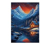 Puzzles pour Adultes The Camping Winter Lodge Puzzle pour Adultes - Jeu Manuel - Améliore La Mémoire - Cadeaux d'anniversaire Et Cadeaux Uniques 38x26cm/1000pcs