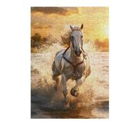Puzzles pour Adultes The Galloping Stallion Puzzle pour Adultes Jeux Relaxants Course De Vitesse Manuelle Cadeau d'anniversaire, Cadeaux, 38x26cm/1000pcs