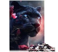 Puzzles pour Adultes The Pink Black Panther, 1 000 pièces, Planche 100% recyclée de qualité supérieure avec pièces entièrement imbriquées et de Forme aléatoire, 26 x 37 cm.
