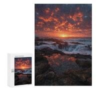 Puzzles pour Adultes Thor's Well Sunset Majesty Puzzle pour Adolescents Améliore La Mémoire Difficile Et Stimulant Idéal comme Cadeau 300 PCS