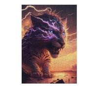 Puzzles pour Adultes Thundering Beast Epic Fantasy Art Puzzles pour Adultes Jeu Manuel Une Œuvre d'art Cadeaux Uniques pour Un Anniversaire Et Noël