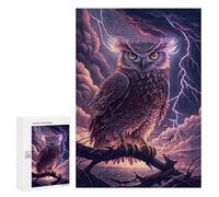 Puzzles pour Adultes Thunderstorm Owl Perch Puzzles Anti-Stress pour Adultes - Décoration Parfaite - Difficile Et Stimulant 300 PCS
