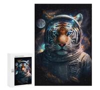 Puzzles pour Adultes Tiger Astronaut Space Suit-1 Puzzles pour Adultes : Anti-Stress, Difficile Et Stimulant, pour des Soirées Jeux en Famille 300 PCS