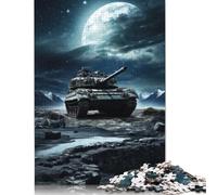 Puzzles pour Adultes Tiger Panzer et Moon 1000 pièces Puzzles en Bois pour Adultes et à partir de 18 Ans Jeu Stimulant 1000 pièces (75x50cm)