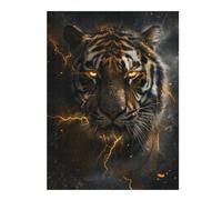 Puzzles pour Adultes Tiger Thunder Dark Night Jeux De Puzzle Relaxants pour Adultes - pour S'amuser en Famille - Cadeaux Uniques pour Un Anniversaire Ou Noël