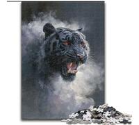 Puzzles pour Adultes Tigre Noir et Blanc, Jouets éducatifs, idéal comme Cadeau pour Toute la Famille, à partir de 14 Ans (Taille 50x75cm)