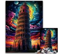Puzzles pour Adultes Tour penchée de Pise Italie Puzzles de 1000 pièces pour Adultes Défi cérébral Cadeau Activité éducative pour Adolescents 1000 pièces (38 x 26 cm)