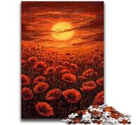 Puzzles pour Adultes Tournesols au Coucher du Soleil Aidez Le Cerveau à exercer Jouets addictifs pour cultiver la Patience Convient aux Couples 26x38cm
