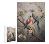 Puzzles pour Adultes Two Birds on Branch Puzzle pour Adultes, Jeu Familial, Défi Difficile, Cadeaux pour Les Amis Et La Famille 300 PCS