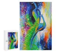 Puzzles pour Adultes Two Peacocks Puzzle : Jeu Manuel Amusant Et Humoristique, Cadeau d'anniversaire, Cadeaux, 1000 PCS