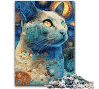 Puzzles pour Adultes Un Beau Chat, Difficile à compléter, mais Amusant et Humoristique, décoration d'intérieur et Cadeaux Uniques 50 x 75 cm