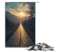 Puzzles pour Adultes Un Long Chemin à parcourir 1000 pièces Puzzle en Bois pour Enfants de 12 Ans et Plus Décoration d'intérieur 1000 pièces (38 x 26 cm)