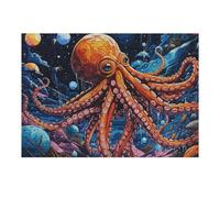 Puzzles pour Adultes Underwater Fantasy Octopus in Space Puzzles pour Adultes Jeu Manuel Cadeau d'anniversaire Cadeau d'anniversaire, Cadeaux, 38x26cm/1000pcs