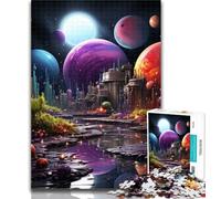 Puzzles pour Adultes, Univers coloré, 1000 pièces, pour Adultes et Adolescents, réduction du Stress, Interaction Parent-Enfant intéressante, 26x38cm