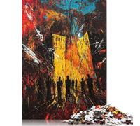 Puzzles pour Adultes Urban Inferno - Paysage Urbain expressionniste dans Le Chaos, Jeu éducatif, Jouet de défi, 38 x 26 cm/1 000 pièces