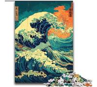 Puzzles pour Adultes Vagues japonaises Difficiles à compléter, mais Amusants et Humoristiques, décoration d'intérieur et Cadeaux Uniques 70 x 100 cm