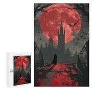 Puzzles pour Adultes Vampire Gothic City Spooky Puzzles pour Adultes, Jouet, Décoration Murale, Décoration Intérieure, Idéal comme Cadeau 1000 PCS