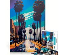 Puzzles pour Adultes Venice Beach,1000 pièces,pour Toute la Famille développez Votre mémoire,jouez avec Vos compétences,amusez-Vous,découpez avec précision,apprenez Facilement (50x75cm)