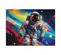 Puzzles pour Adultes Vibrant Astronaut in Space -4 Puzzles pour Adultes Jeu Manuel Cadeau d'anniversaire Cadeau d'anniversaire, Cadeaux, 52x38cm/1000pcs