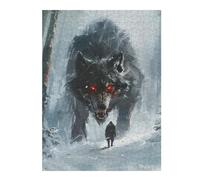 Puzzles pour Adultes Viking Fenrir Wolf Casse-têtes pour Adolescents, Jeux De Réflexion, Analyse Et Logique, Cadeaux pour Amis Et Famille 52x38cm/1000pcs