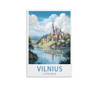 Puzzles pour Adultes, Vilnius, Lituanie. Puzzles Micro-pièces stimulants et Difficiles pour Noël ou Un Anniversaire. Jeu/Jouet. 50 x 70 cm.