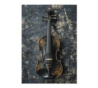 Puzzles pour Adultes Vintage Violin Musical Instrument Puzzles Jeux Relaxants Découpe De Précision Cadeaux pour Les Amis Et La Famille 1000pcs(38x26cm)