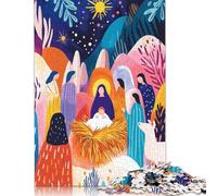 Puzzles pour Adultes, Vision Fauve Vivante de l'Adoration des bergers, 1 000 pièces, décoration d'intérieur, 1 000 pièces (75 x 50 cm)
