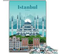 Puzzles pour Adultes Visitant la Turquie, pour Les 14 Ans et Plus Chaque pièce est Unique - Jeu Amusant et Stimulant pour Toute la Famille Bon Cadeau 50x75cm