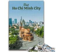 Puzzles pour Adultes Visitez Ho Chi Minh-Ville 1 000 pièces, Jeu Familial Anti-Stress, défi Difficile, Cadeaux pour Amis et Famille (38x26cm)