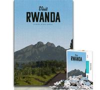 Puzzles pour Adultes Visitez Le Rwanda 1000 pièces, Jouets éducatifs et Anti-Stress, adaptés à la décoration de Bureau 38x26cm