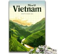 Puzzles pour Adultes « Visitez Le Vietnam » 1000 pièces, Jeux éducatifs, décoration d'intérieur, idéal pour la décoration de Bureau (50x75cm)