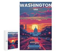 Puzzles pour Adultes Washington DC Puzzle : Jeu Manuel Amusant Et Humoristique, Cadeau d'anniversaire, Cadeaux, 1000 PCS