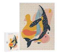 Puzzles pour Adultes Whale Abstract Flat Puzzles pour Adultes - Jeux De Détente - Défi Difficile À Relever 500 PCS